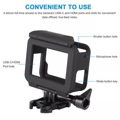 Защитный чехол-рамка для экшн-камеры Gopro Hero 7 6 5 Black Border Cover Camcorder Housing Mount Camera Accessories