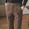 2024 Men's Korean-Style Corduroy Casual Trousers - Trendy Suit Pants