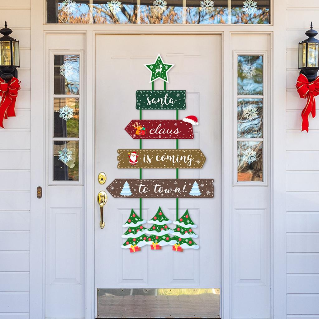 Christmas New Door Hanging Christmas Holiday Party Atmosphere Decoration Hanging Door Sign Customization
