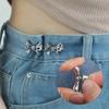 1Pair Bowknot Waist Buckle Detachable Pant Clips Jeans Button Snap Adjustable No Sewing Waistband Tightener Clothing Accessories