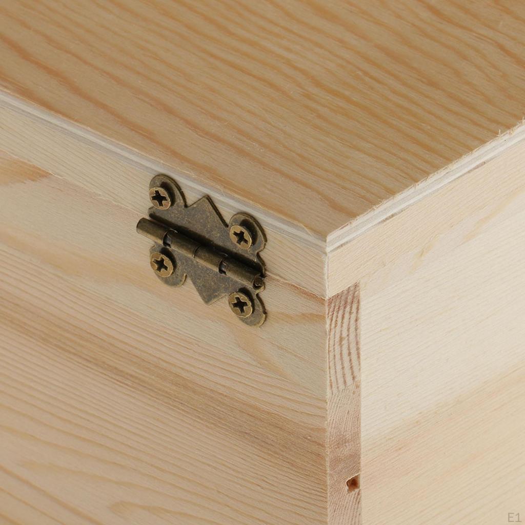 2-ярусная простая неокрашенная деревянная шкатулка для драгоценностей, органайзер, контейнер для хранения, незавершенный ящик, чехол, поделки