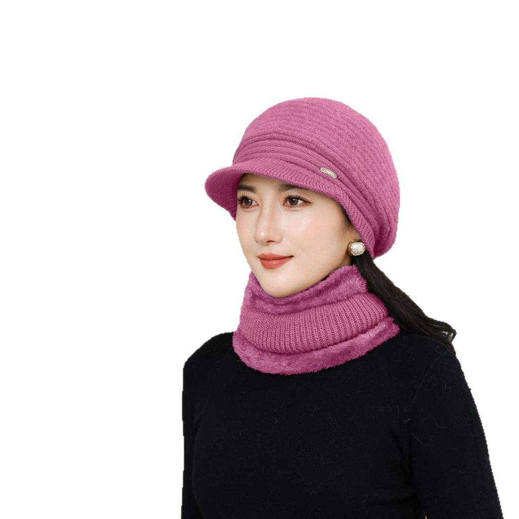 Новая осенне-зимняя шляпа для пожилых мужчин и женщин, вязаная, универсальная, теплая и повседневная, из кроличьего меха, утолщенная, модная шерстяная шляпа-котелок, бабушкин стиль