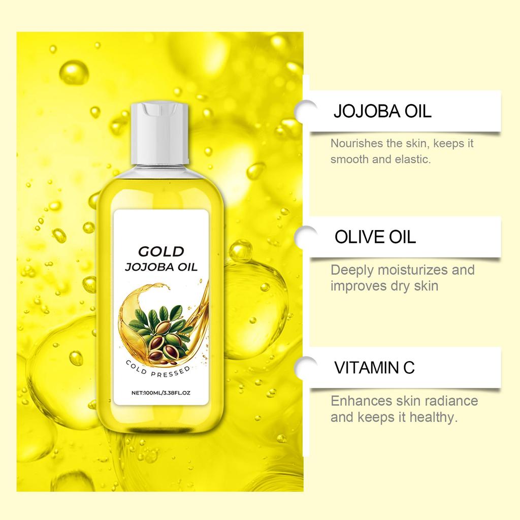 Масло жожоба для кожи, волос, ногтей, тела, кутикулы - нерафинированное и без гексана натуральное увлажняющее средство, масло-носитель жожоба, масло для лица, массаж гуаша, 100 мл