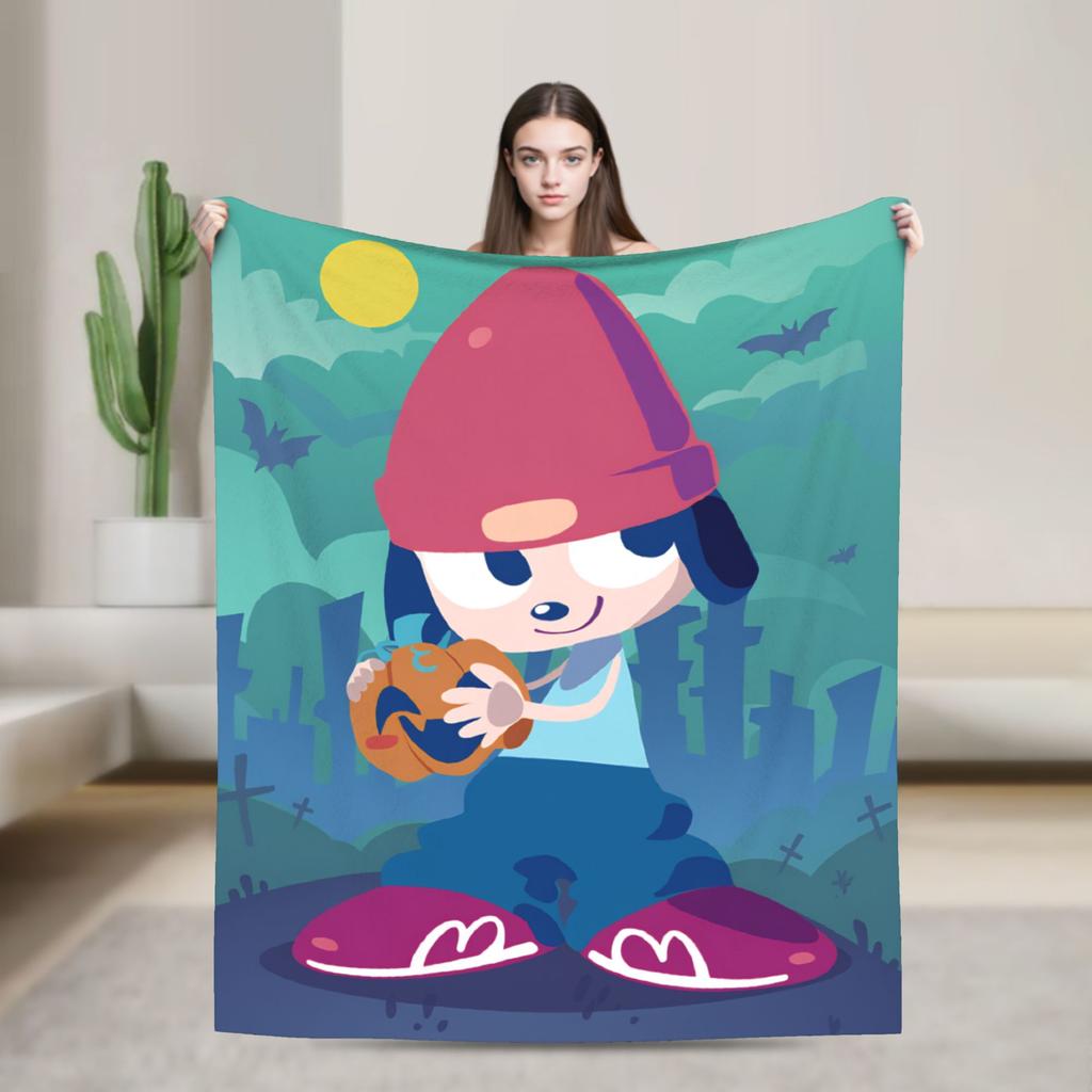 Parappas The Rappers Blankets Quality Super Warm Throw Blanket Winter Airplane Travel Couch Chair Funny Bedspread