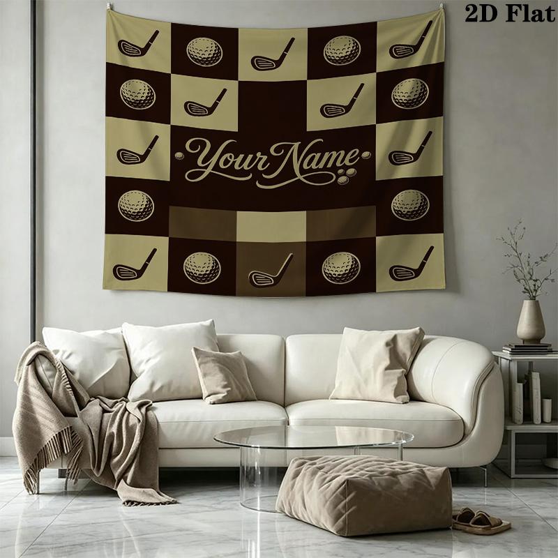 Custom Name Multi Sport GraphicPrinted Tapestry – Wall Hanging for Bedrooms, Dorms, and Home Decor