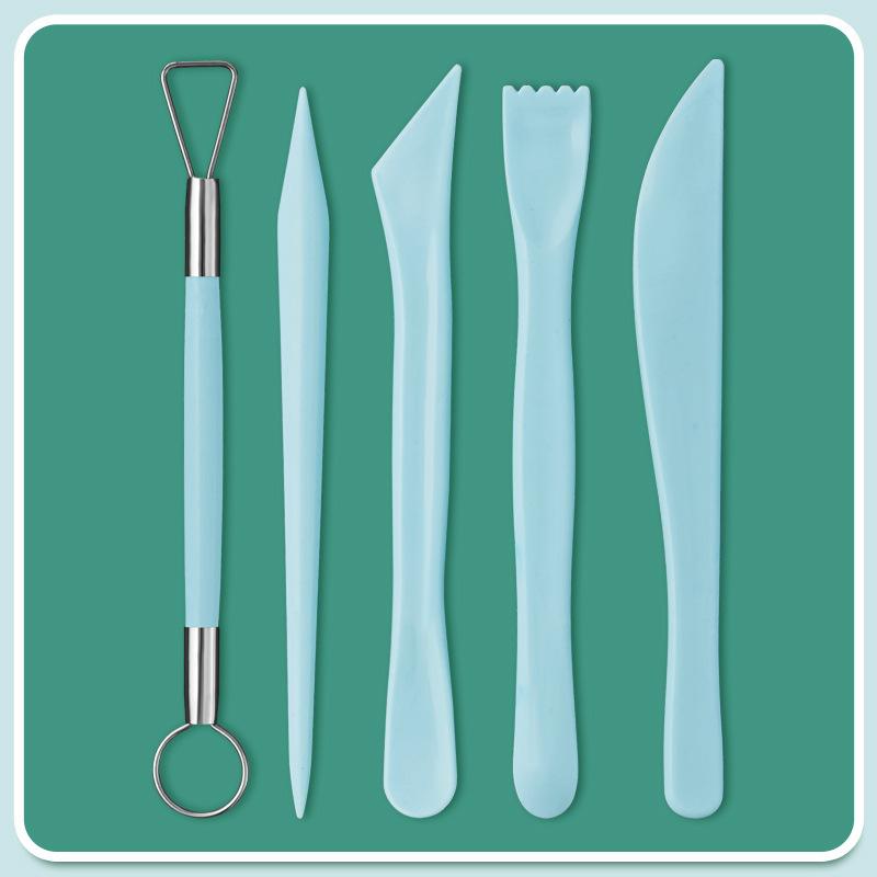 Pottery Clay Sculpture Tools Art Supplies Clay 5 Pcs Set Pottery Knife Soft Pottery Sculpture Knife Art Tools 5 Color Optional