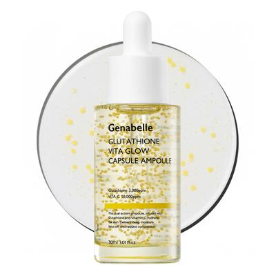 Genabelle Glutathione Vita Glow Capsule Ampoule 30 мл Сыворотка с глутатионом высокой чистоты Витамин C Shiratama Уход за кожей Корейская косметика Дерма Косметика
