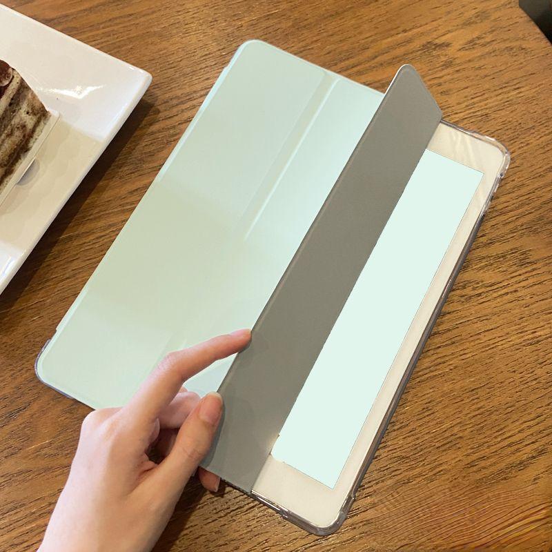 Для iPad pro 11 12,9 2018/2020/21/22 чехол Новый многоцветный сплошной цвет силиконовый плоский защитный чехол Air1/2/3/4/5 тройной складной клапан с гнездом для ручки