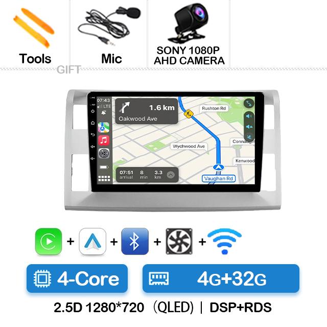 Android 16 Multimedia For Toyota Previa 3 XR50 Estima 2006 - 2019 Video Player Multimedia Stereo GPS RDS 4G LTE Autoradio BT DSP