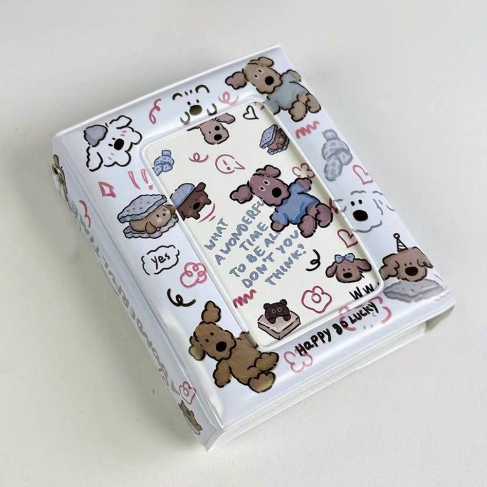 PU Photo Album 32pcs Card Capacity Loose-leaf Binder Kawaii Photo Card Holder