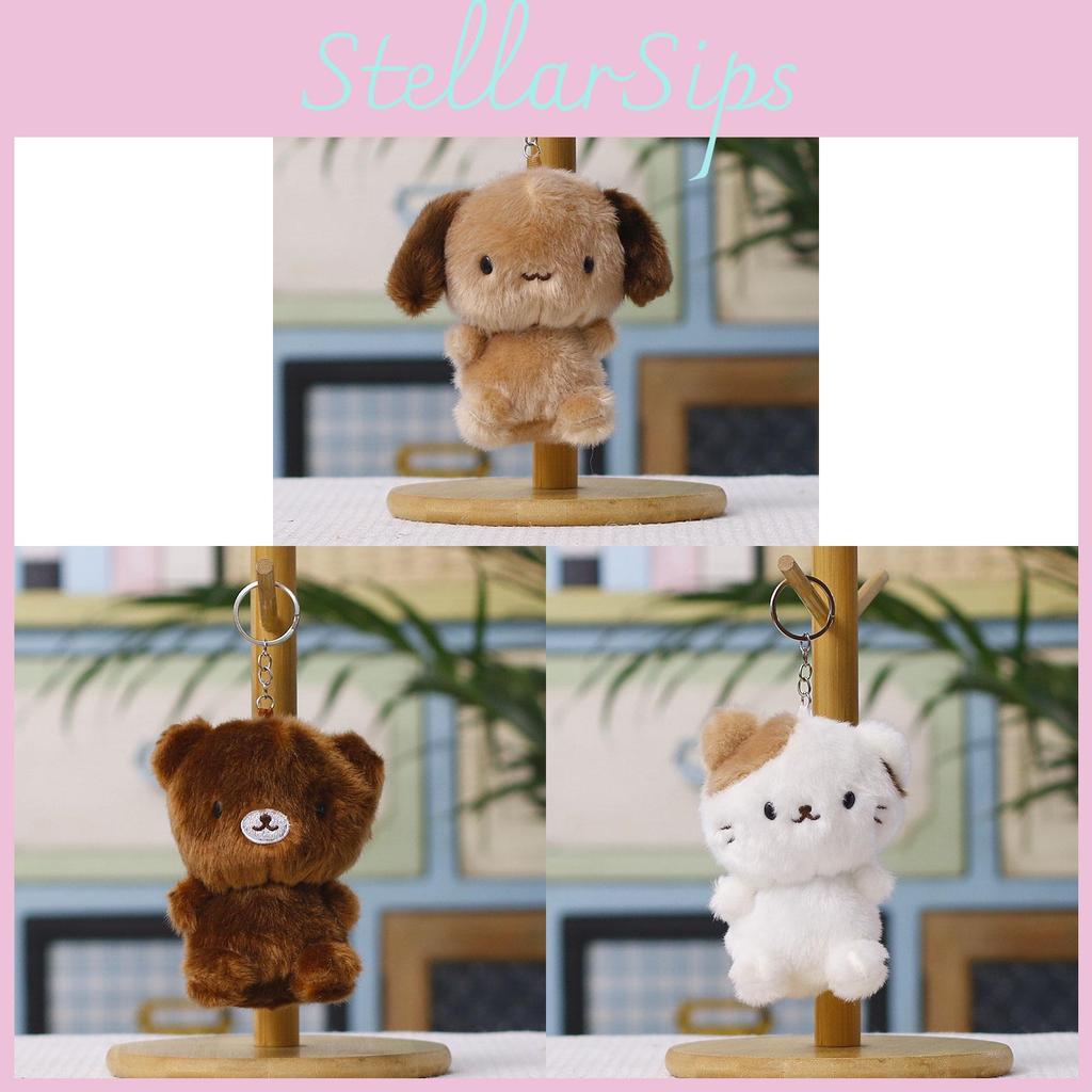 Plush Cat Keychain Adorable Short Plush Doll Gift For All Ages