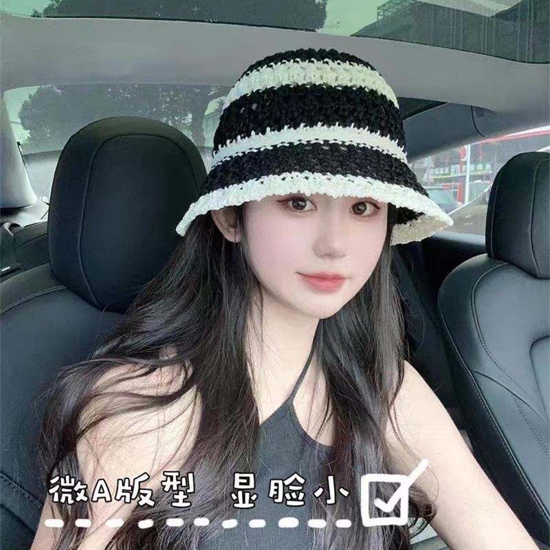 Big head circumference bucket hat female M standard face covering sun protection hat UV protection beach outdoor sun hat