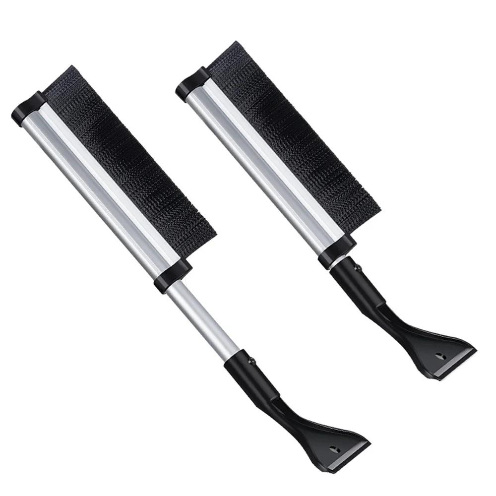 Раздвижной скребок для льда и снежная щетка для лобового стекла автомобиля для зимней очистки автомобильного стекла