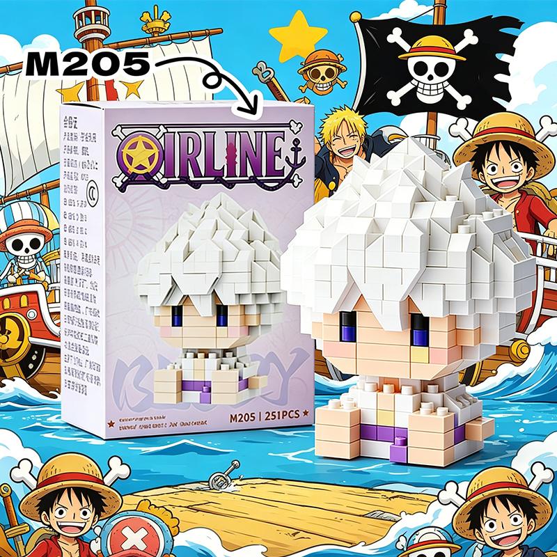 @One Piece Бог Солнца Ника Луффи Конструктор Обезьяна · Д · Гарп Роджер Чоппер Багги Модель с Микросборкой Фигурка Игрушка