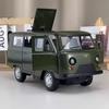 1:18 Масштаб Модель автомобиля УАЗ TRAVELER Игрушка Металлическая Литая Под Давлением Инерционная Звук Свет Универсал Фургон Модели Украшения Подарки