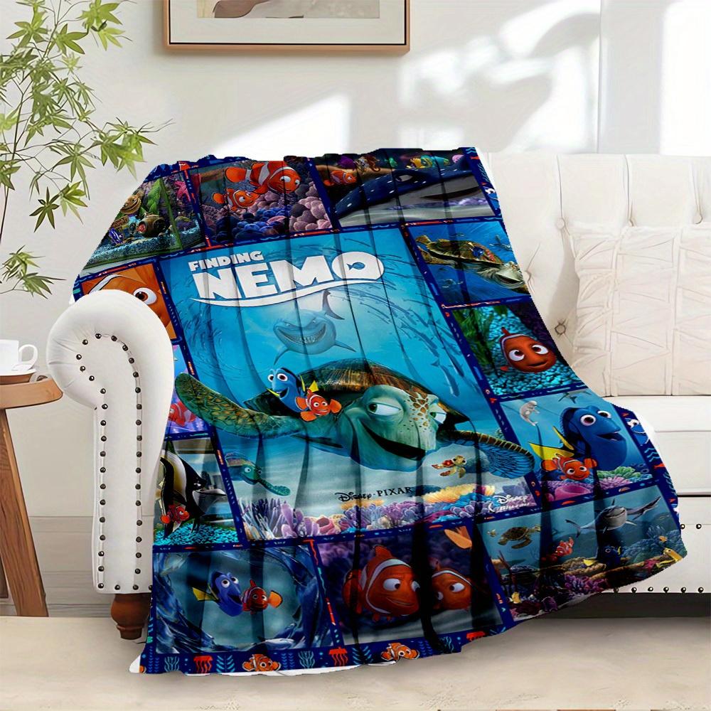1pc Flannel Finding Nemo Ocean Life Theme Bed Throw Blanket Sofa Blanket Gift Home Decor Blue Ocean World Pattern Room
