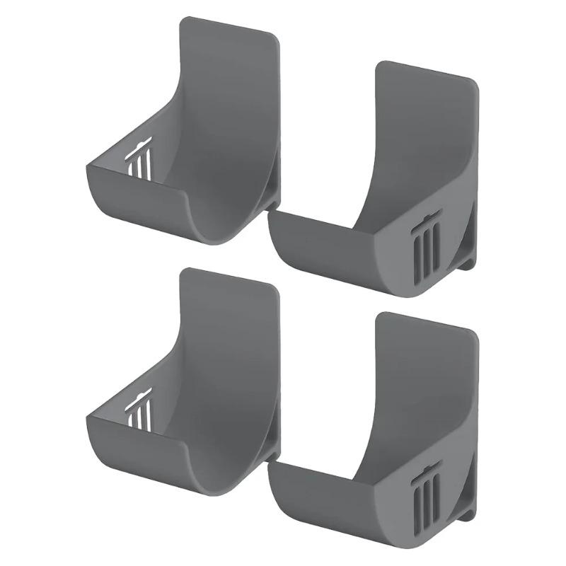 Adjustable Self-adhesive Kitchen Storage Shelf, Plastic Wall Storage Shelf for Plastic Wrap, Aluminum Foil, Towels and Bags