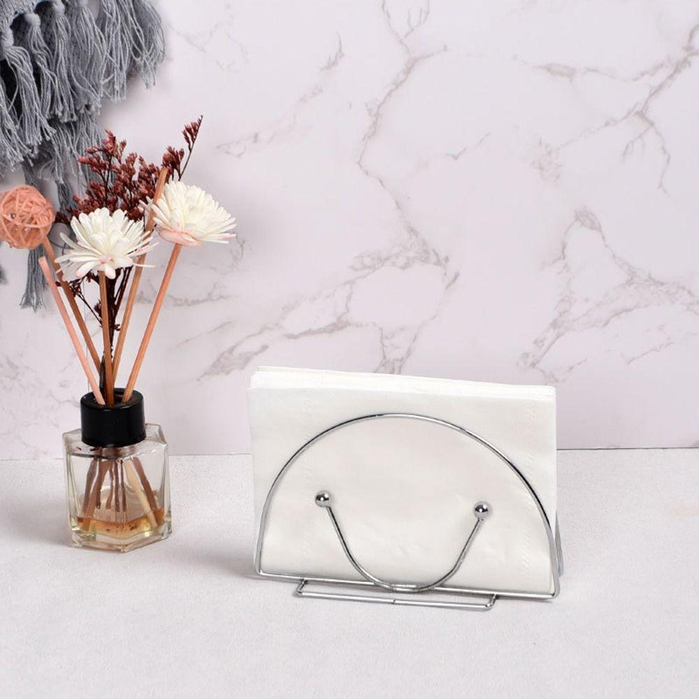 Fanshaped Napkin Clip Rack Box Creative Napkin Storage Case Durable Table Napkin Holder Restaurant