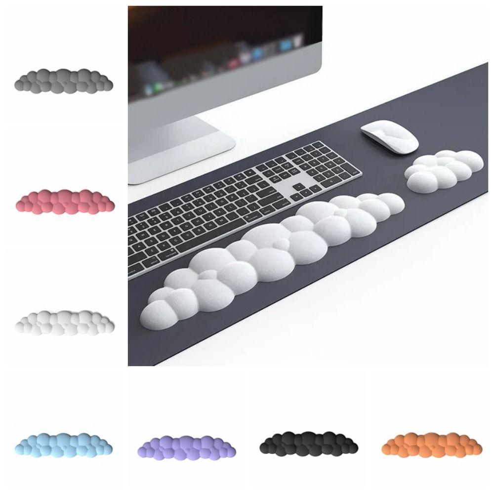 Memory Cotton Keyboard Wrist Rest Pad Cloud Shaped Keyboard Holder Mouse Pad  Typewriting Tools
