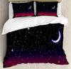 Night Sky Duvet Cover Set Queen King Size Lightweight Quilt Covers Bedroom Decor Starry Design Sky Bedspread Covers No Comforter