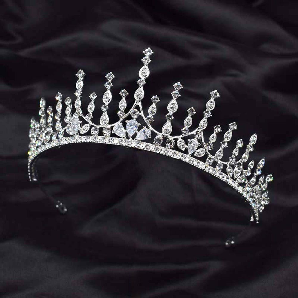 Fashion Zinc Zinc Alloy Headwear Headband Princess Tiaras Rhinestone Hair Hoop Wedding Jewelry Bridal Crowns