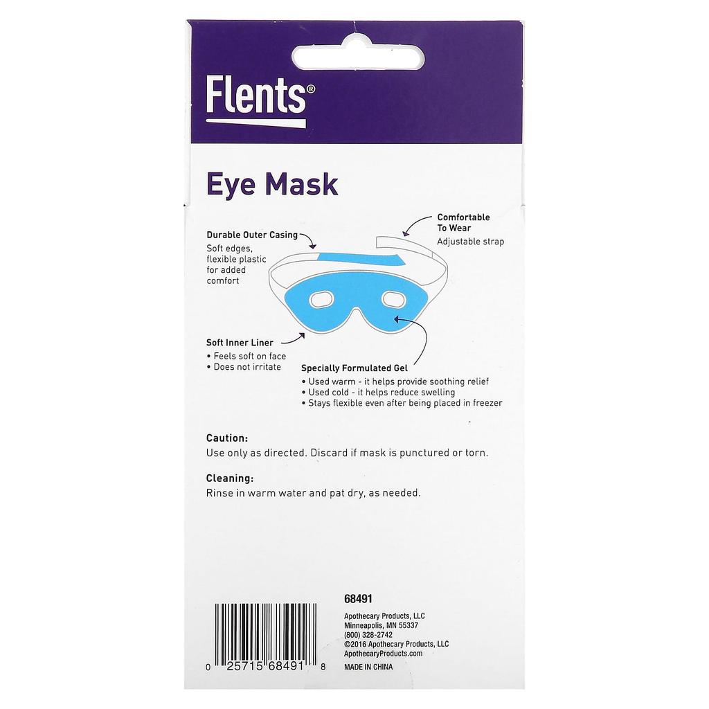 Flents Eye Mask, Hot and Cold Therapy, 1 Mask