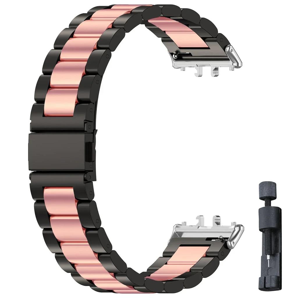 Ремешок из нержавеющей стали для Samsung Galaxy Fit 3, металлический браслет, роскошный деловой ремешок для Samsung Galaxy Fit3 SM-R390, аксессуары