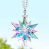 Crystal Snowflakes Car Pendant Decoration Colorful Snowflakes Hanging Ornaments Sun Catcher Car Interior Accessories Xmas Gifts