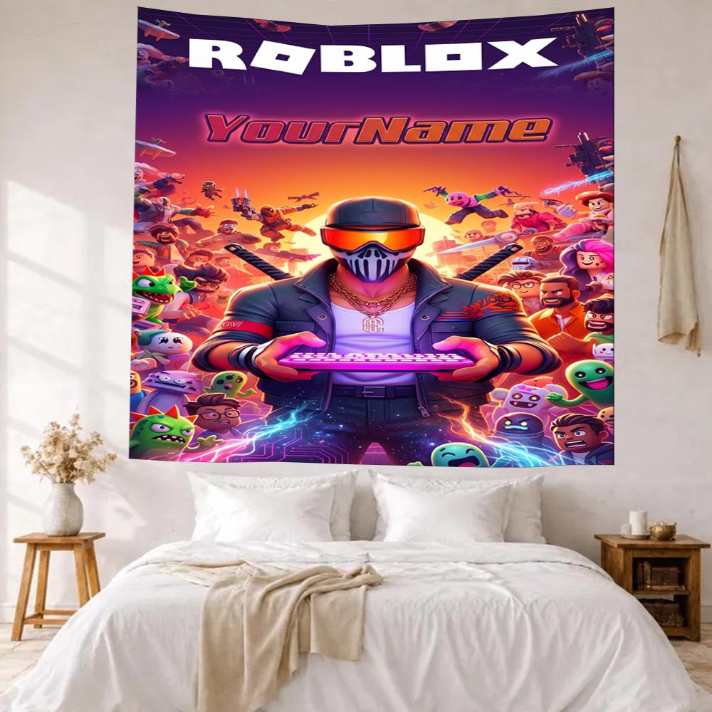 Roblox Custom Your Name Wall Decor Tapestry Art For Pet Memorial Birthdaywedding Party Backdrop Family Gift