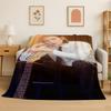 Kpop BBTS SUGA Agust D Yoon Gi Flannel Blanket Soft Warm Throw Blanket for Bedroom Living Room Bed Travel Camping Picnic Gift