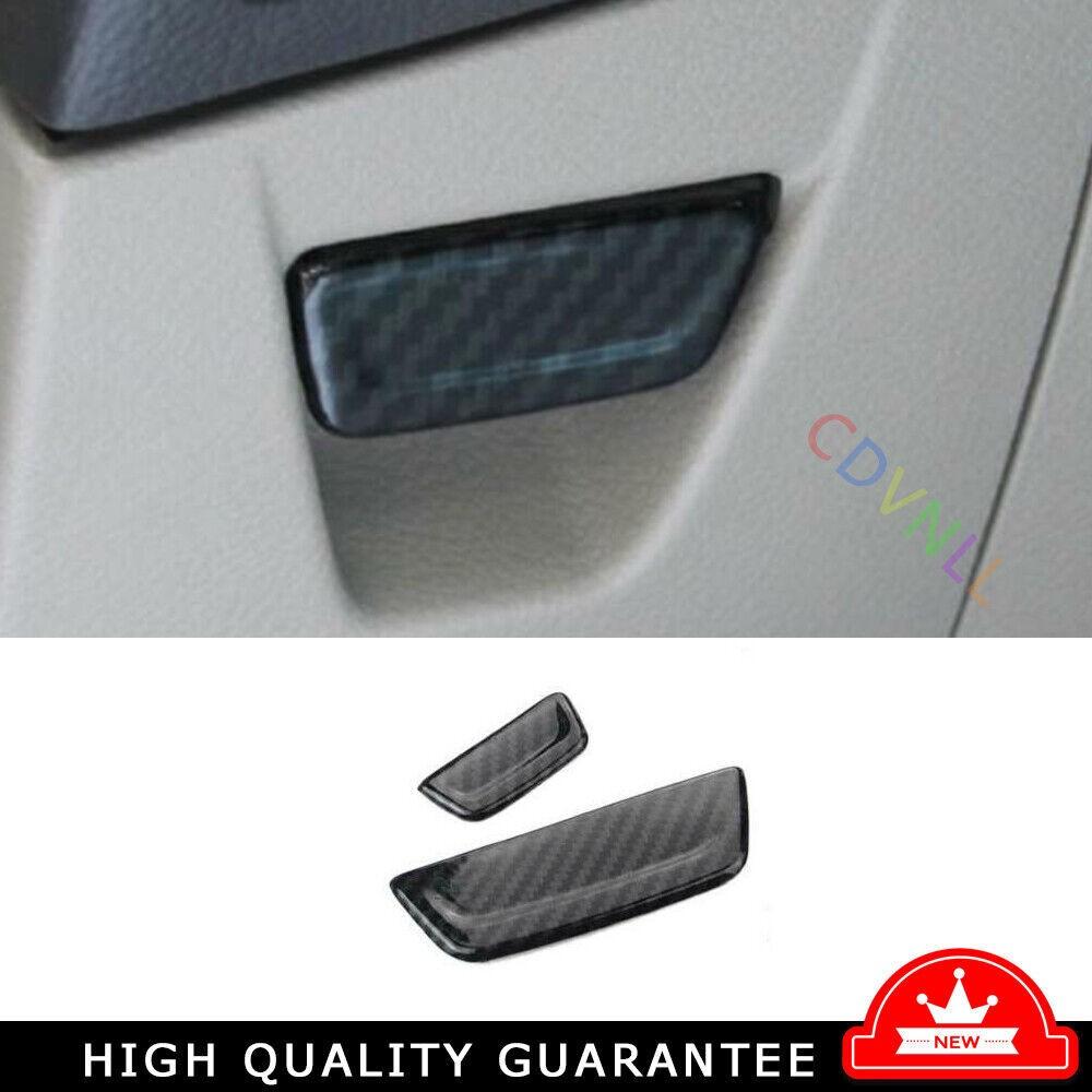 For Ford Focus 2012-2018 Carbon Fiber Interior Storage Box Handle Cover Trim 2PC