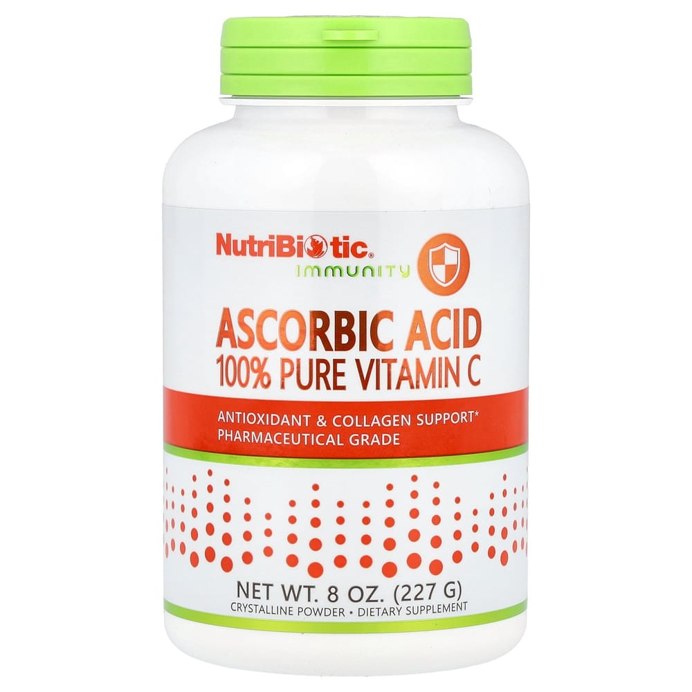 NutriBiotic Immunity Ascorbic Acid 100% Pure Vitamin C Crystalline Powder 8 oz (227 g)
