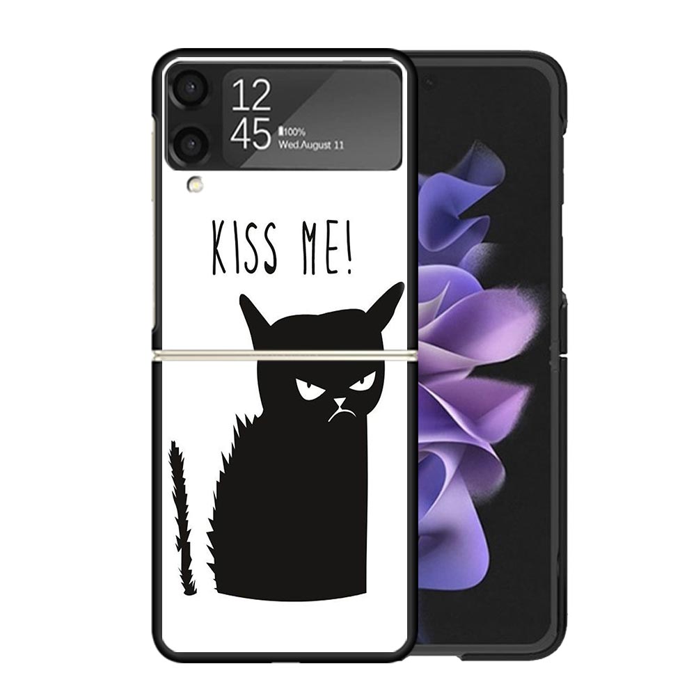 Cat Footprint Funny Paw Cute Clear Phone Case For Samsung Z Flip 7 6 5 4 3 Galaxy ZFlip7 ZFlip6 ZFlip5 ZFlip4 ZFlip3 5G Print Co