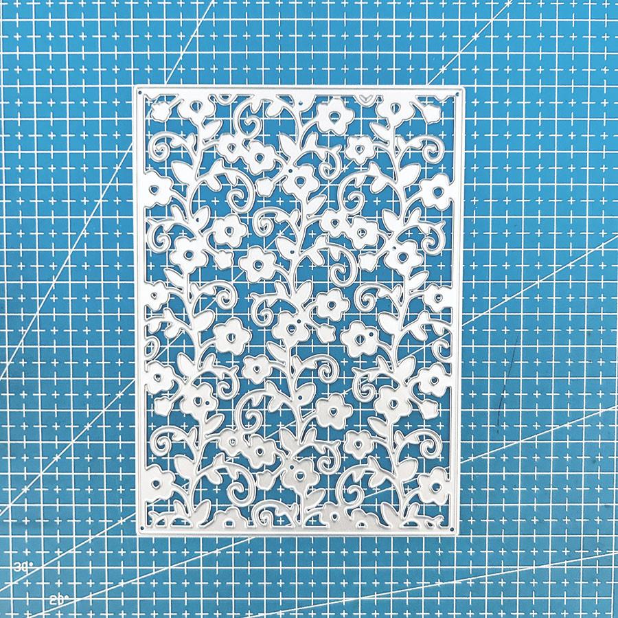 Фон из цветов Рамка Металлические режущие штампы Для DIY Скрапбукинга Альбом Бумажные Карты Декоративные Поделки Тиснение Высечки