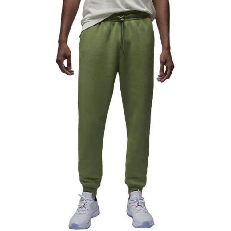 Jordan ESSENTIALS Трикотажные спортивные штаны мужские Светло-оливковые Умеренно манжетные штаны FJ7779-340