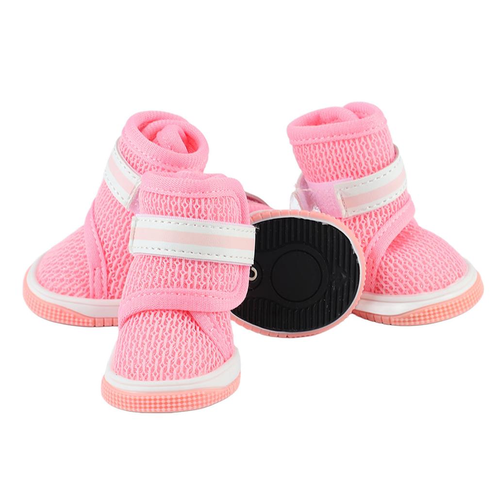 Mesh Dog Shoes Breathable Lightweight Wearproof Slip Resistant Cute Fashion Puppy Boots for Summer