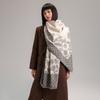 Autumn And Winter Florals, Vintage, Simple Texture, Print, Double-Sided Warm Scarf, Shawl, And Drape Over Women