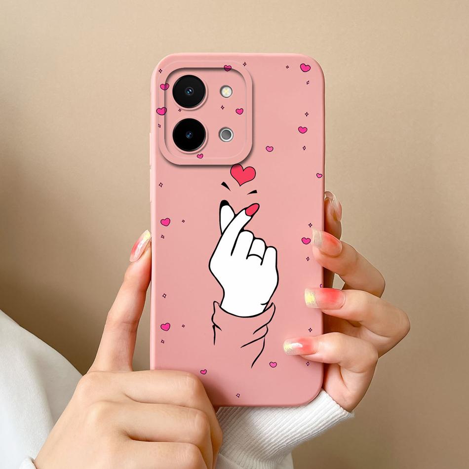 Чехол для Vivo Y28 Y28S Простой с бабочкой Высококачественная задняя крышка из жидкого силикона для Vivo Y 28 4G 5G Полная защита корпуса телефона