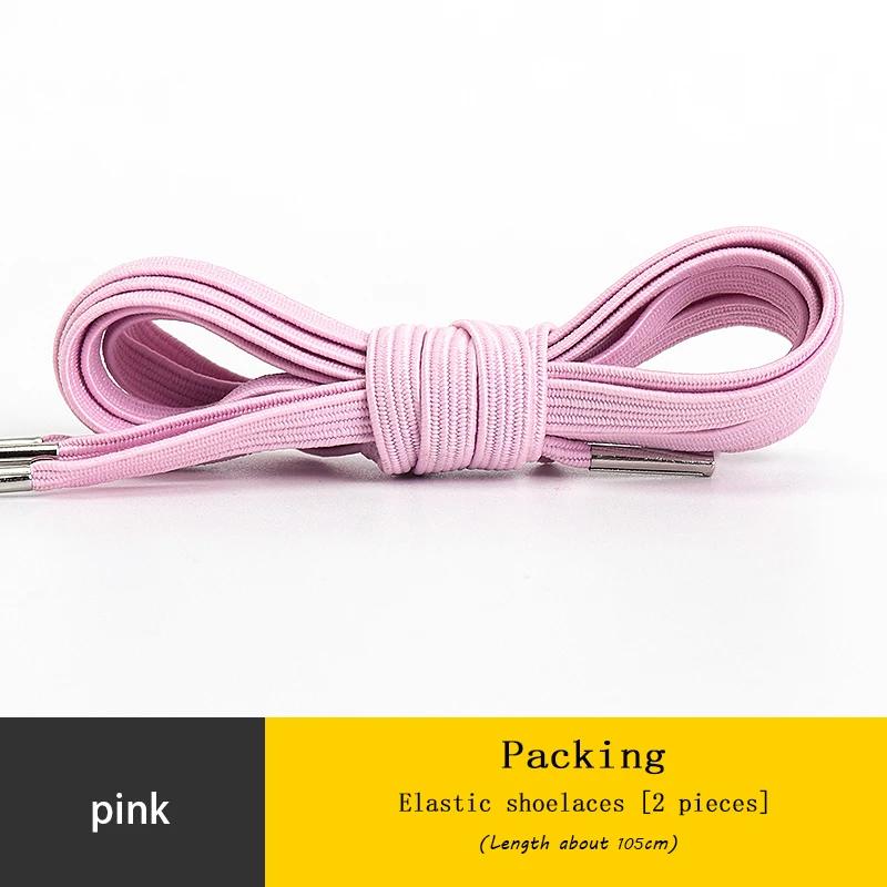 Elastic Sneakers Flat Shoelaces for Shoes AF1 Metal Head Shoe Laces Women Man Shoelace Shoes Accessories Cordones Apatillas