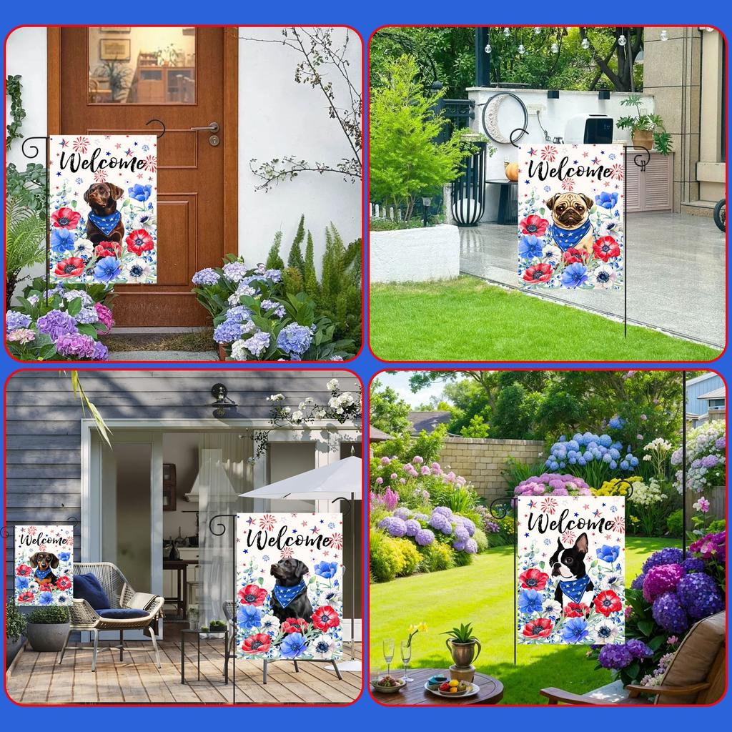 Садовый флаг 12x18 дюймов двухсторонний для наружного оформления двора