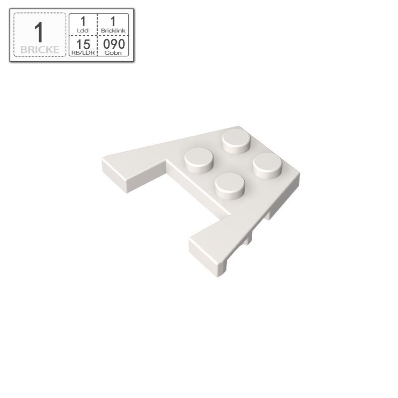 BRICKE 3x4 Wedge Plate, Compatible with Lego Technic (90194, 28842, 4859, 48183).