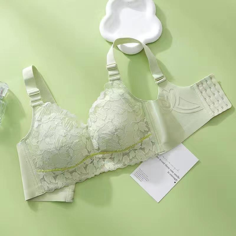 Тонкий дышащий бюстгальтер для женщин больших размеров, собранный, без косточек, с регулируемыми бретелями, с двойной поддержкой груди, пуш-ап