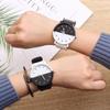 Korean Style Men's & Women's Trendy Couple Watches - Black & White, Retro, Casual, Big Dial, Quartz for Students