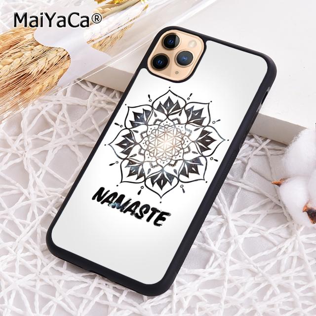 MaiYaCa Чехол для телефона с ярким дизайном Мандала ОМ Намасте Йога Для iPhone 17 Air 16 15 plus 11 12 13 14 pro max