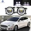 2 Pieces Car Fog Light LED Angel Eye DRL Daytime Running Lamp H11 12V High Bright For Ford Mondeo Fusion 2013 2014 2015 2016