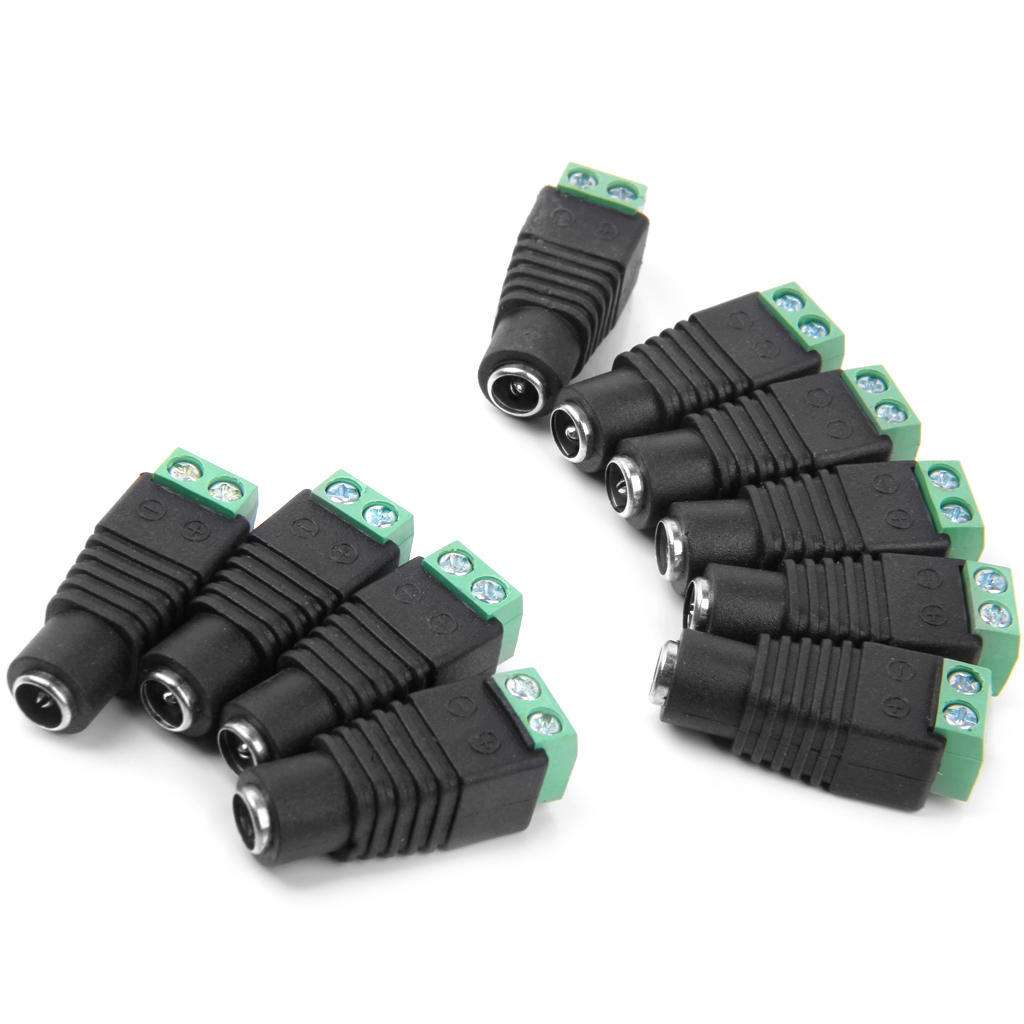 10 шт. DC Power Female Connector Кабельный адаптер Штекер для светодиодной ленты