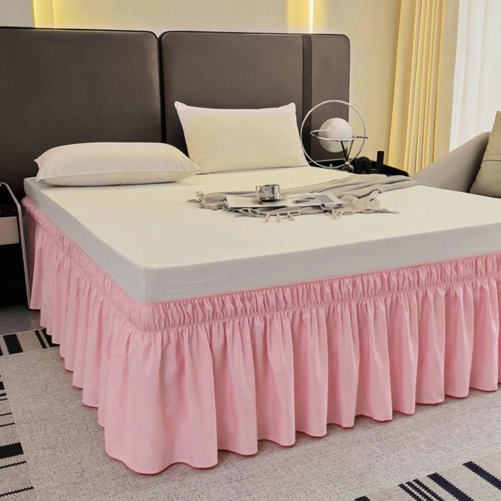 Wrap Around Style Bed Skirt Fade Resistant Bed Protector Bed Accessory Bed Dust Cover  Hotel