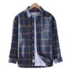 Men Causal Plaid Shirt Spring Fall Turn-down Collar Button Closure Regular Fit Soft Male Sweatshirt Long Sleeves Top Menswear