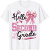 Hello Second Grade First Day Of School Coquette Teacher Girl T-Shirt