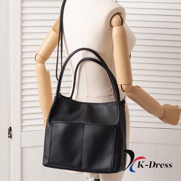 Карманная двусторонняя сумка-шоппер с перекрестием (4 цвета)